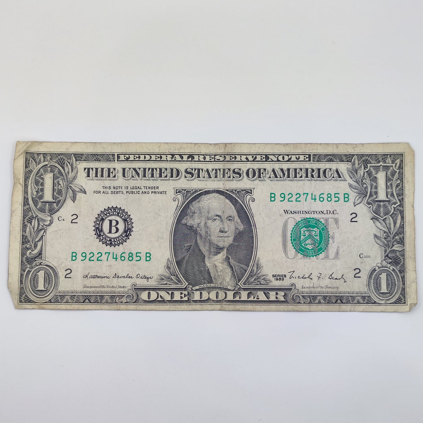 1988 USA 1 Dollar (Federal Reserve Note) KDO/NFB, Philadelphia