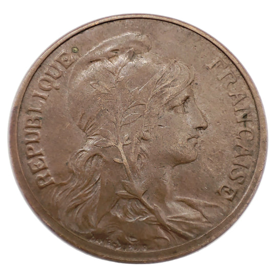 1917 France 5 Centimes (Bronze)