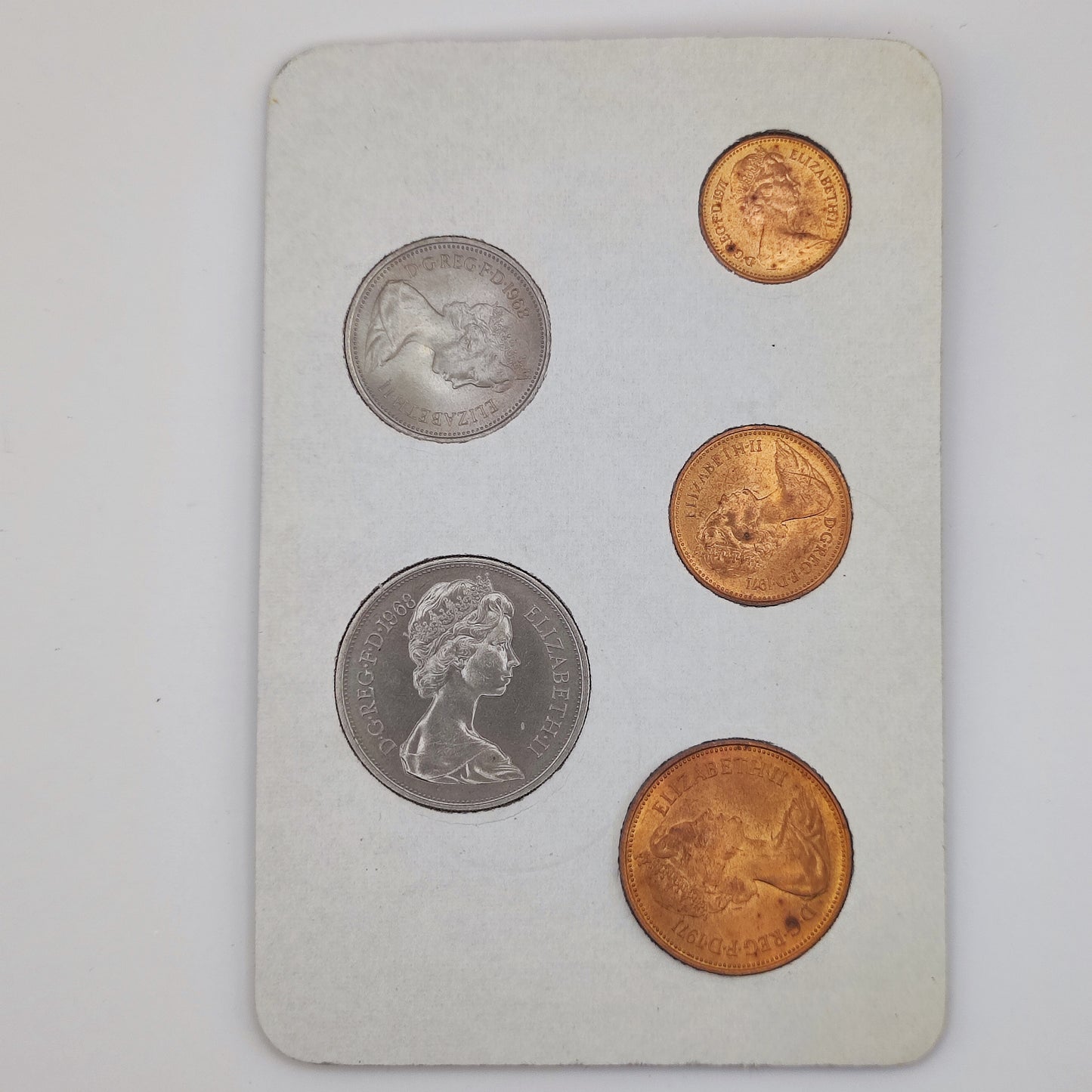 1971 'Britain's First Decimal Coins' Set, 1/2 Penny - 10 Pence