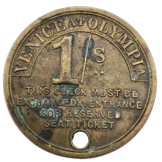 1891-1893 Venice in London (Venice at Olympia) Exhibition 1 Shilling Reservation Token