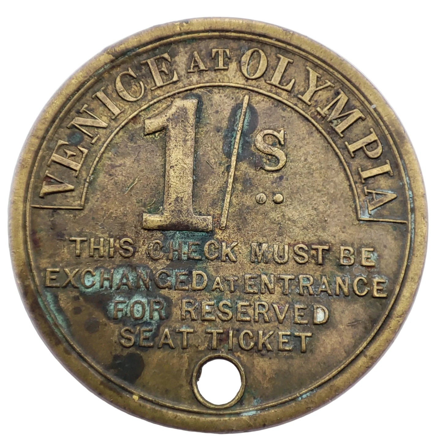 1891-1893 Venice in London (Venice at Olympia) Exhibition 1 Shilling Reservation Token