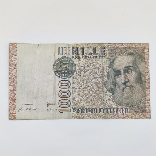 1984 Italy 1000 Lire, Ciampi & Stefani, AC Prefix