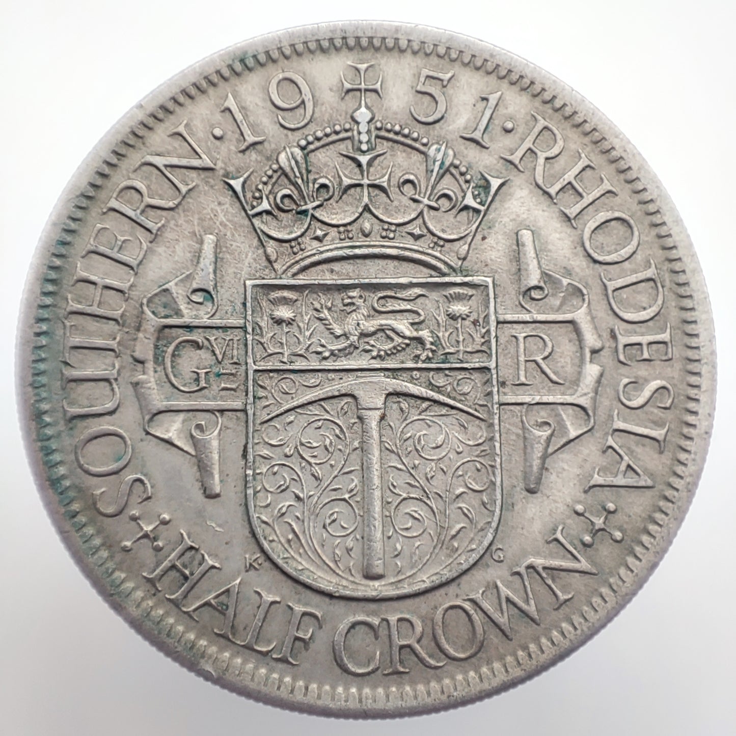 1951 Southern Rhodesia (Zimbabwe) Half Crown