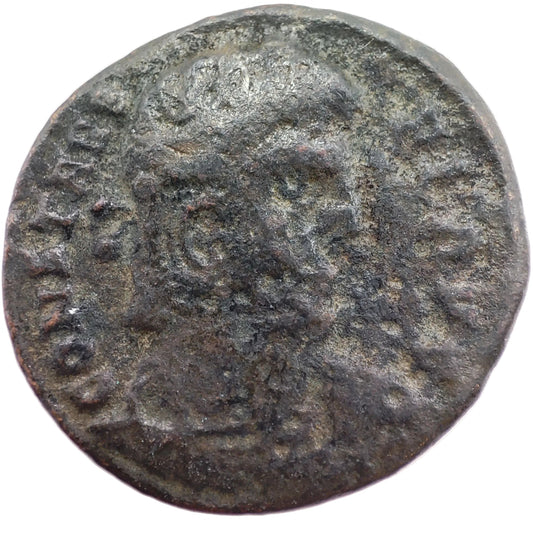 346-348CE Rome, Constantinus II Æ4, Thessalonika Mint