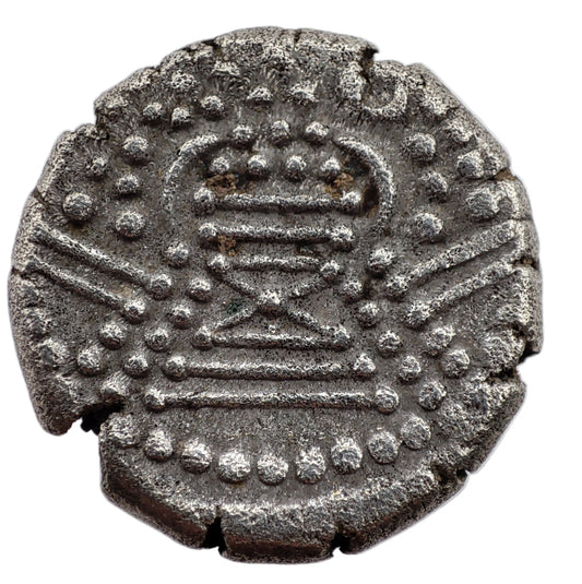 Chalukyas of Gujarat: Silver Gadhaiya Paisa (Drachm) Anonymous Issue c. 1030-1120CE