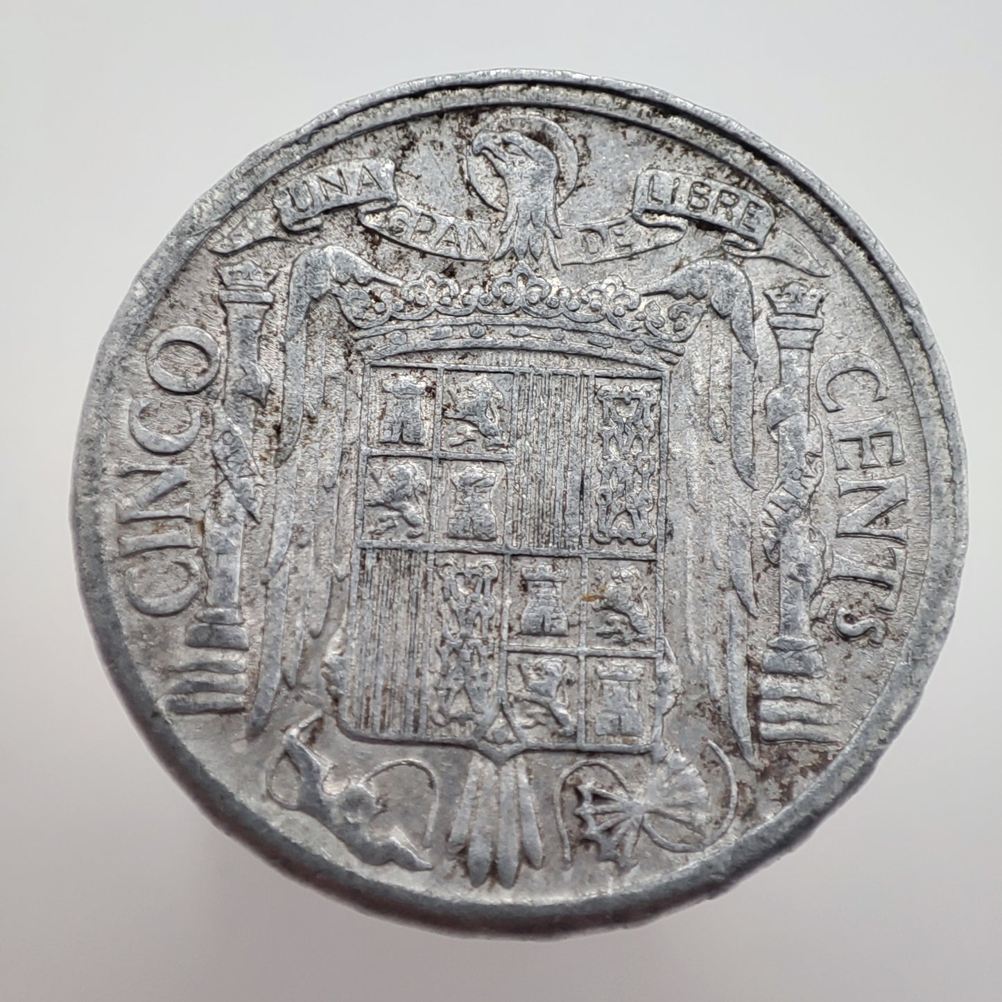 1940 Spain 5 Centimos (Iberian Rider)