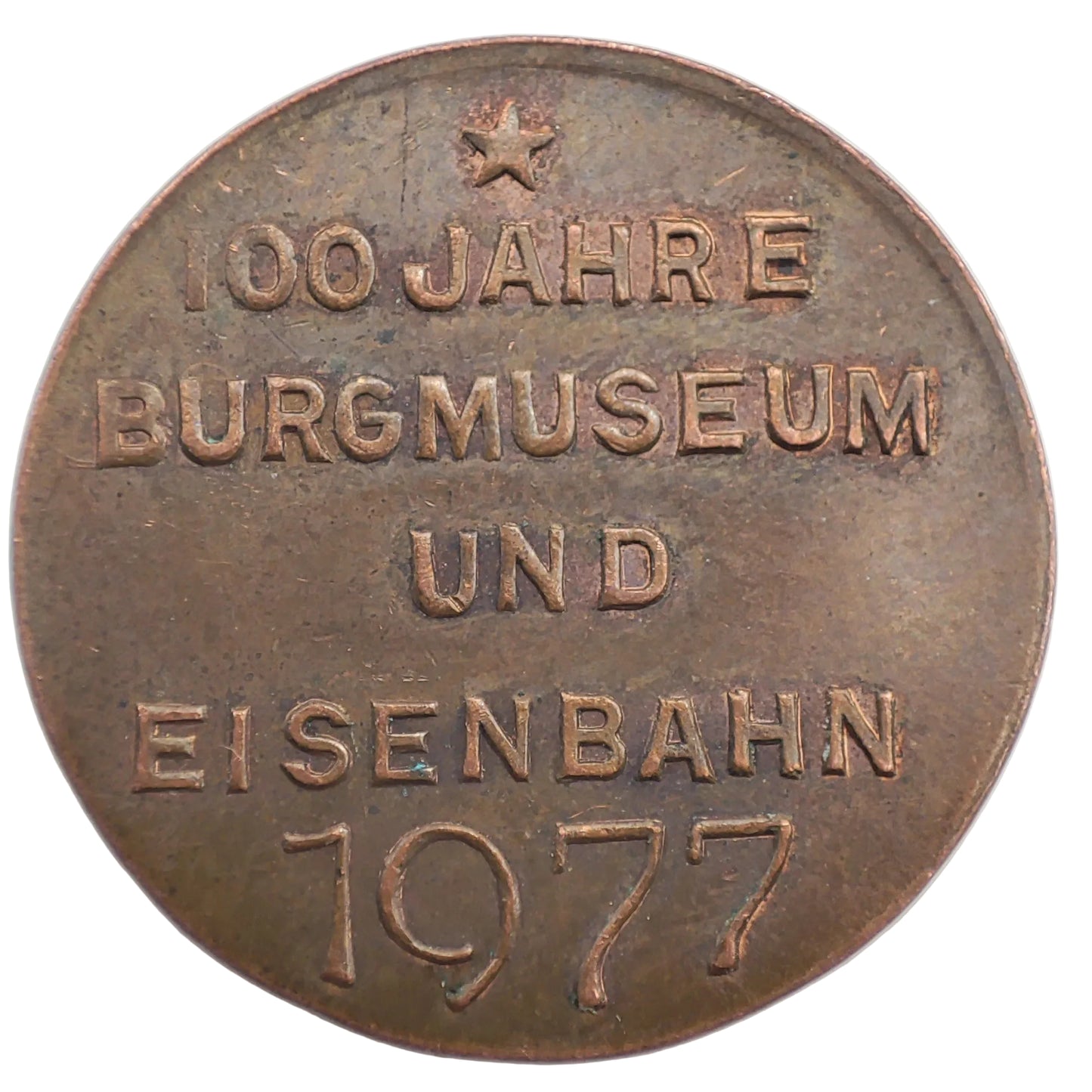 1977 Burgmuseum and Railway Anniversary Token - 100 Years