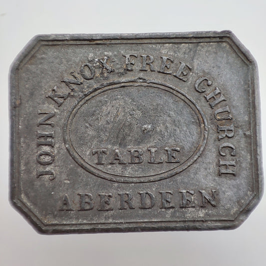 19th c. Scottish Communion Token - John Knox Church Aberdeen