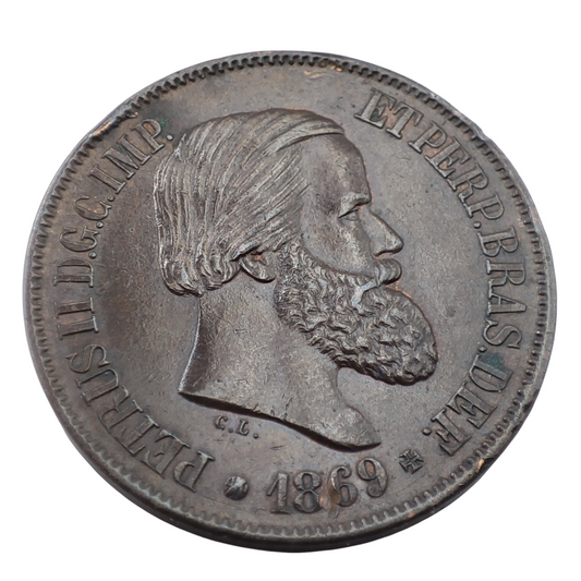 1869 Brazil 20 Réis - Pedro II