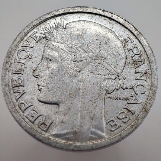 1945 France 1 Franc (Light Type)