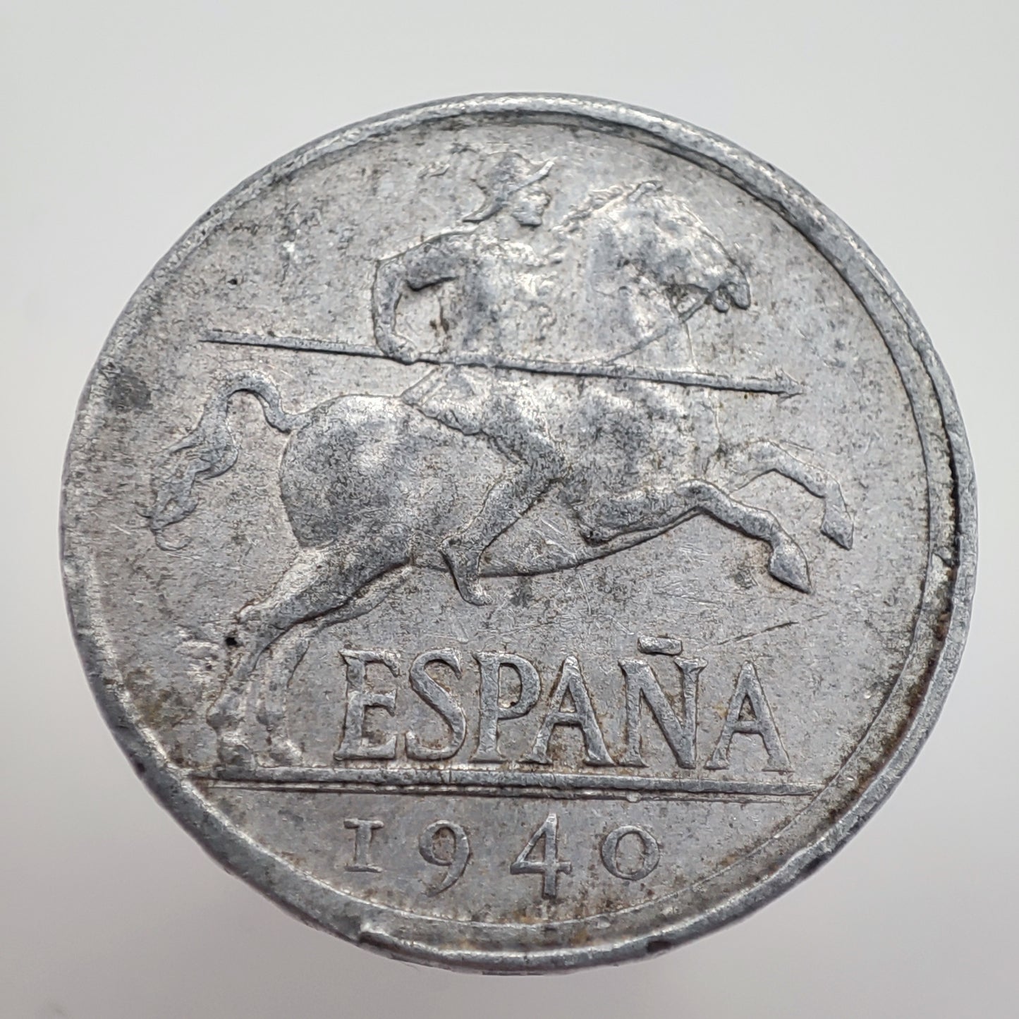 1940 Spain 5 Centimos (Iberian Rider)