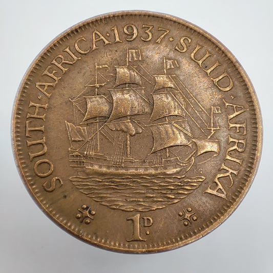 1937 South Africa One Penny, George VI