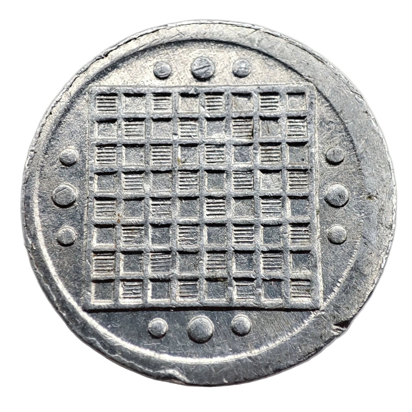 ND Germany 50 Metal Spielgeld Pfennig (Checkerboard Reverse)