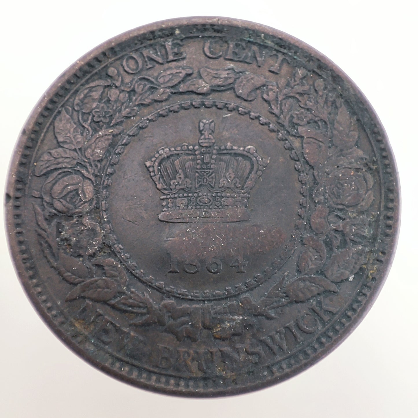 Canada New Brunswick 1864 1 Cent - Graffiti