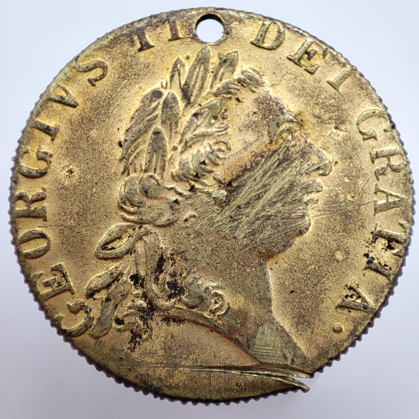 Victorian Spade Guinea Brass Gaming Token - In Memory of the Good Old Days