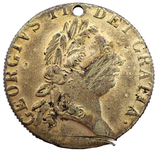 Victorian Spade Guinea Brass Gaming Token - In Memory of the Good Old Days