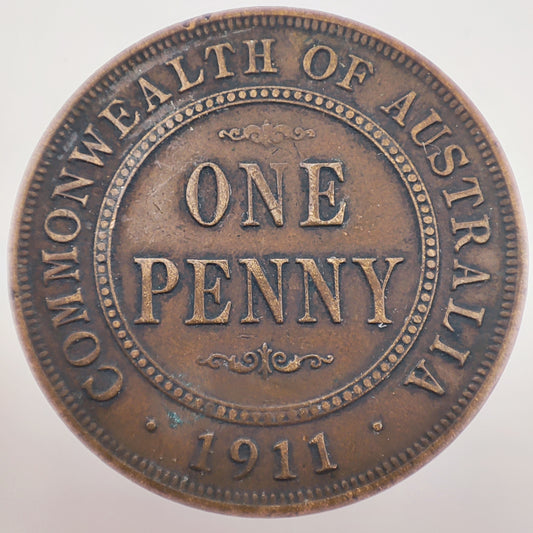 1911 Commonwealth Of Australia One Penny (London Mint)