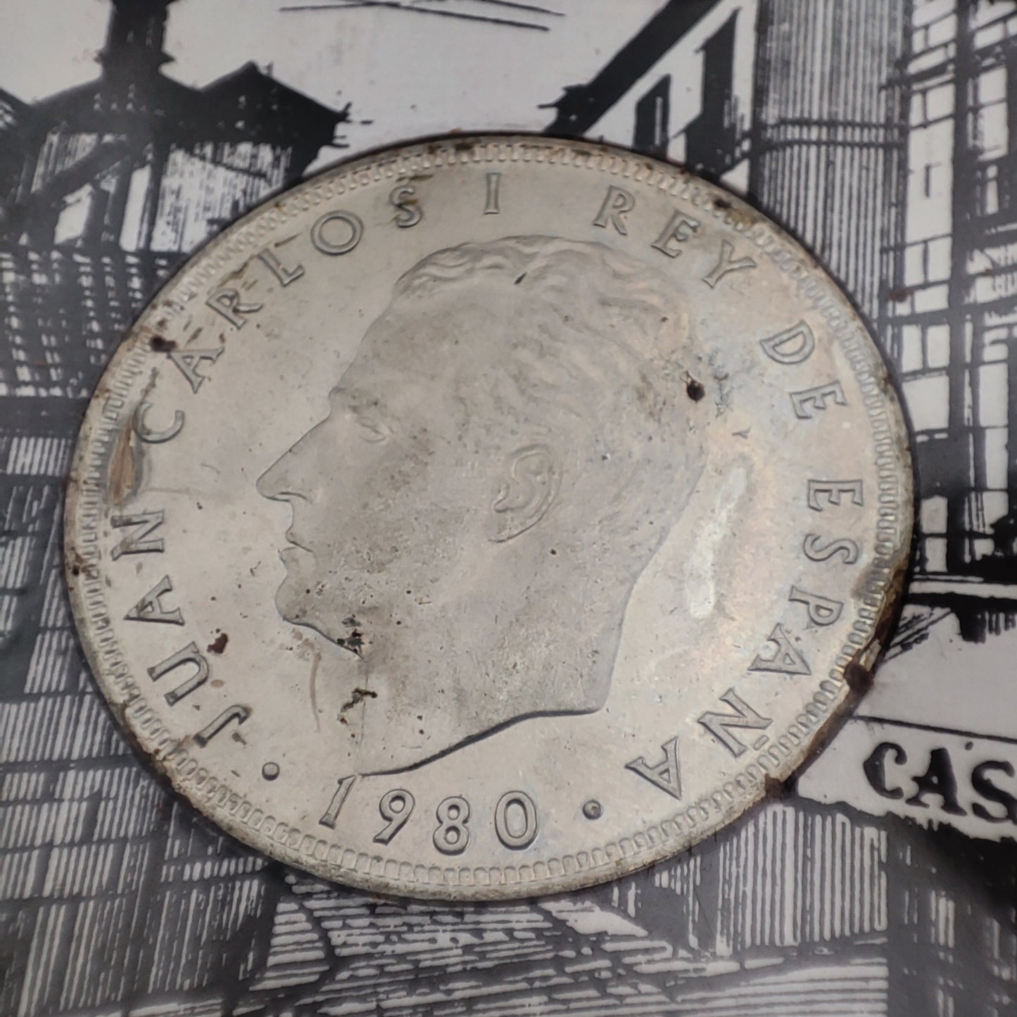 1982 Spain World Cup 100 Pesetas - Restaurante Casa Paco Display Case