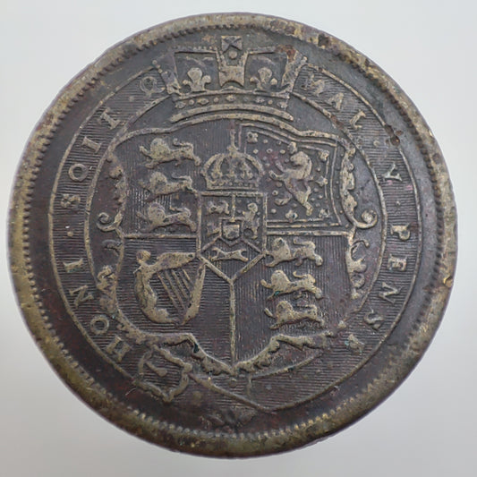 1820 George III 1 Shilling - Contemporary Counterfeit