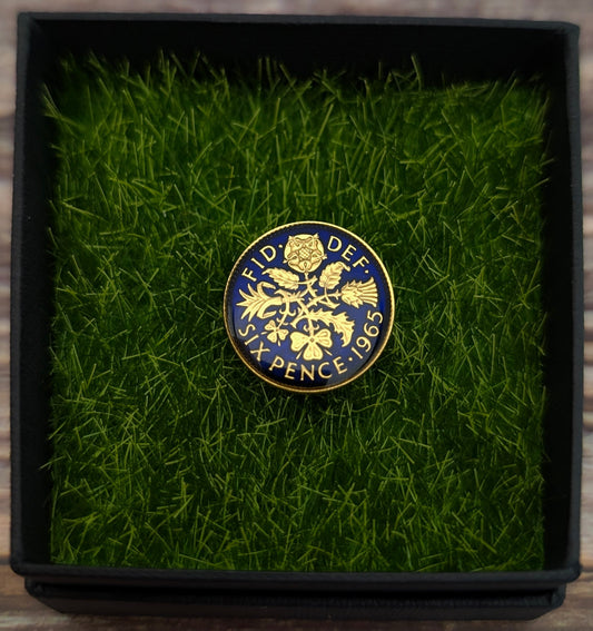 Sixpence (1953-1967) - Enamelled Coin Golf Ball Marker