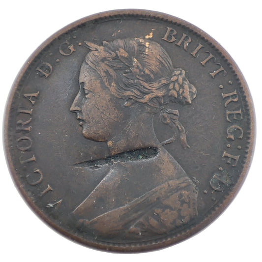 Canada New Brunswick 1864 1 Cent - Graffiti
