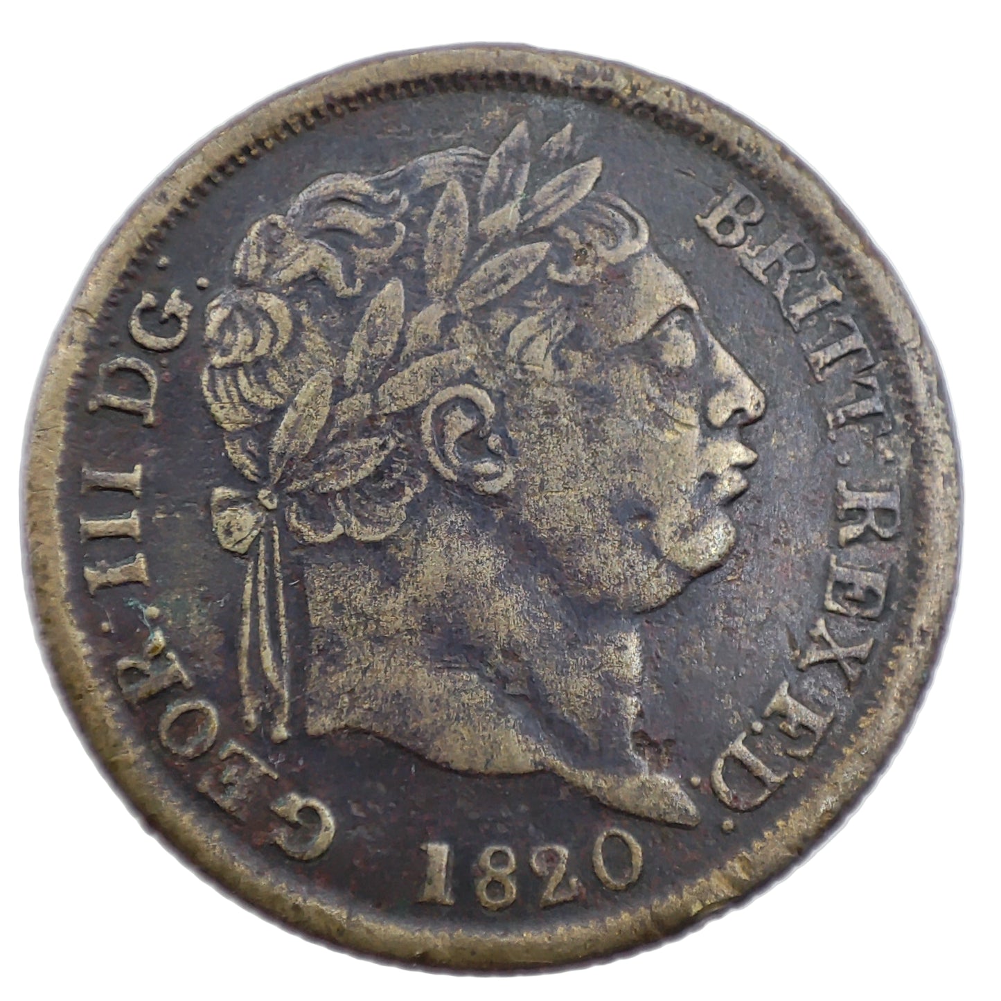 1820 George III 1 Shilling - Contemporary Counterfeit
