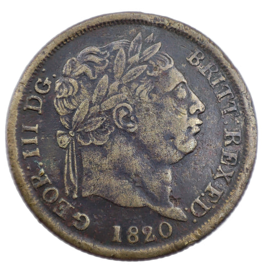 1820 George III 1 Shilling - Contemporary Counterfeit