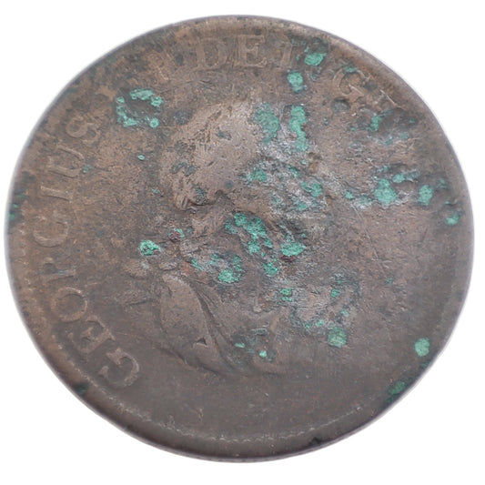 1799 UK 1/2 Penny, George III 3rd Issue