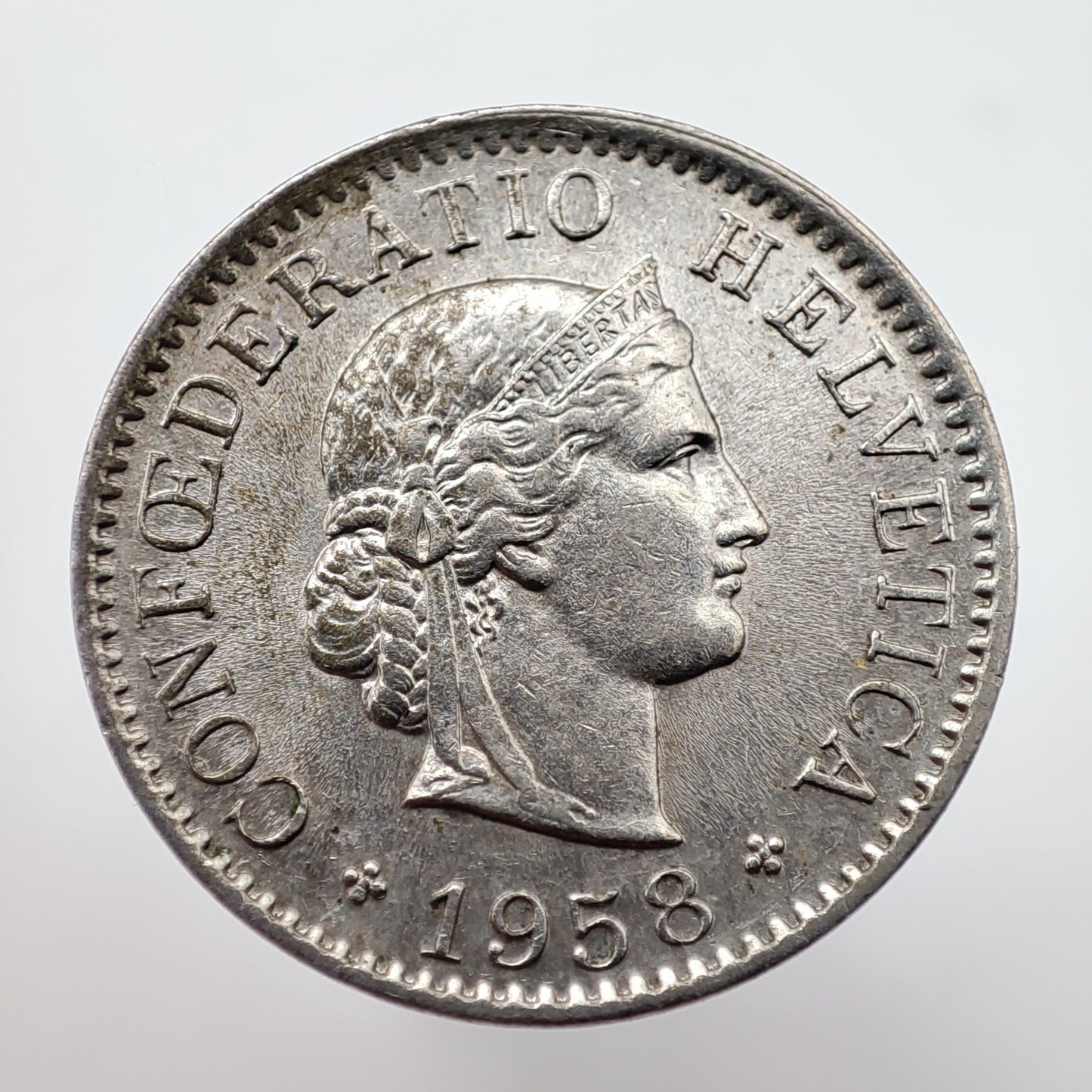 1958 Switzerland 5 Rappen (Libertas)