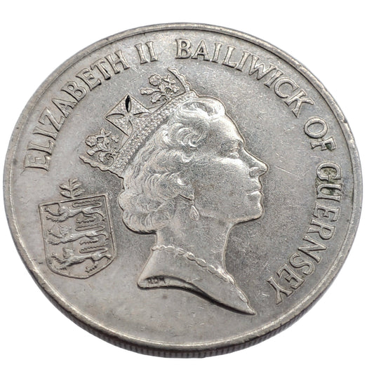 1986 Guernsey 10 Pence - Large Type FAO