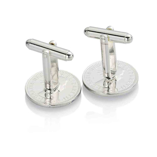 Sixpence (1953-1967) - Enamelled Coin Cufflinks