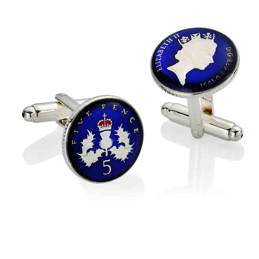Five Pence (1990-2007) - Enamelled Coin Cufflinks