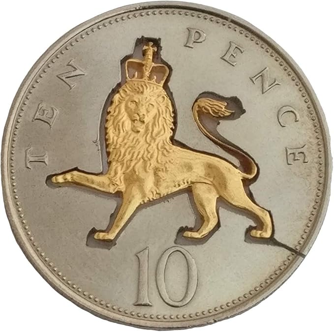 Ten Pence Lion - Cut Out Coin Cufflinks