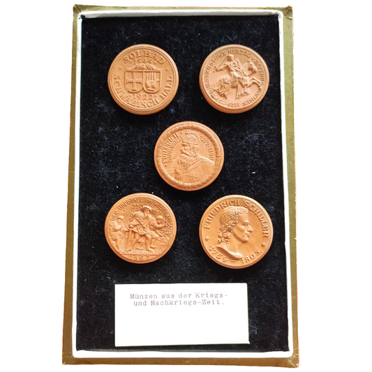 1923 German High Relief Porcelain Notgeld (Spendenmedallien) in Presentation Case