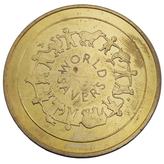 1992 UK Natwest World Savers Medal - Black Rhino