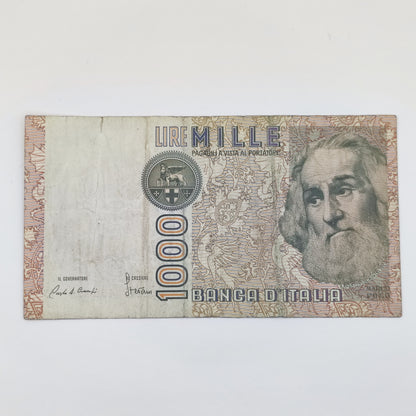 1984 Italy 1000 Lire, Ciampi & Stefani, AC Prefix