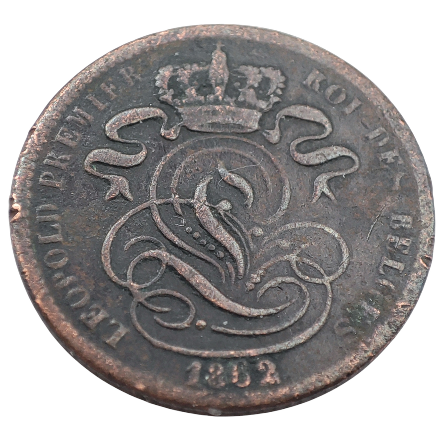 1862 Belgium 1 Centime, Leopold I