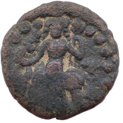 200-225CE Kushan Empire, Vasudeva I Copper Unit, Shiva + Bull