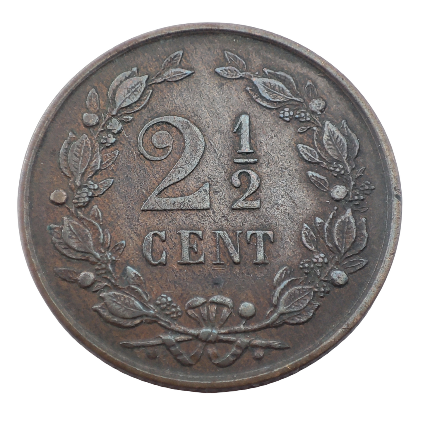 1884 Netherlands 2 1/2 Cents, William III & Wilhelmina