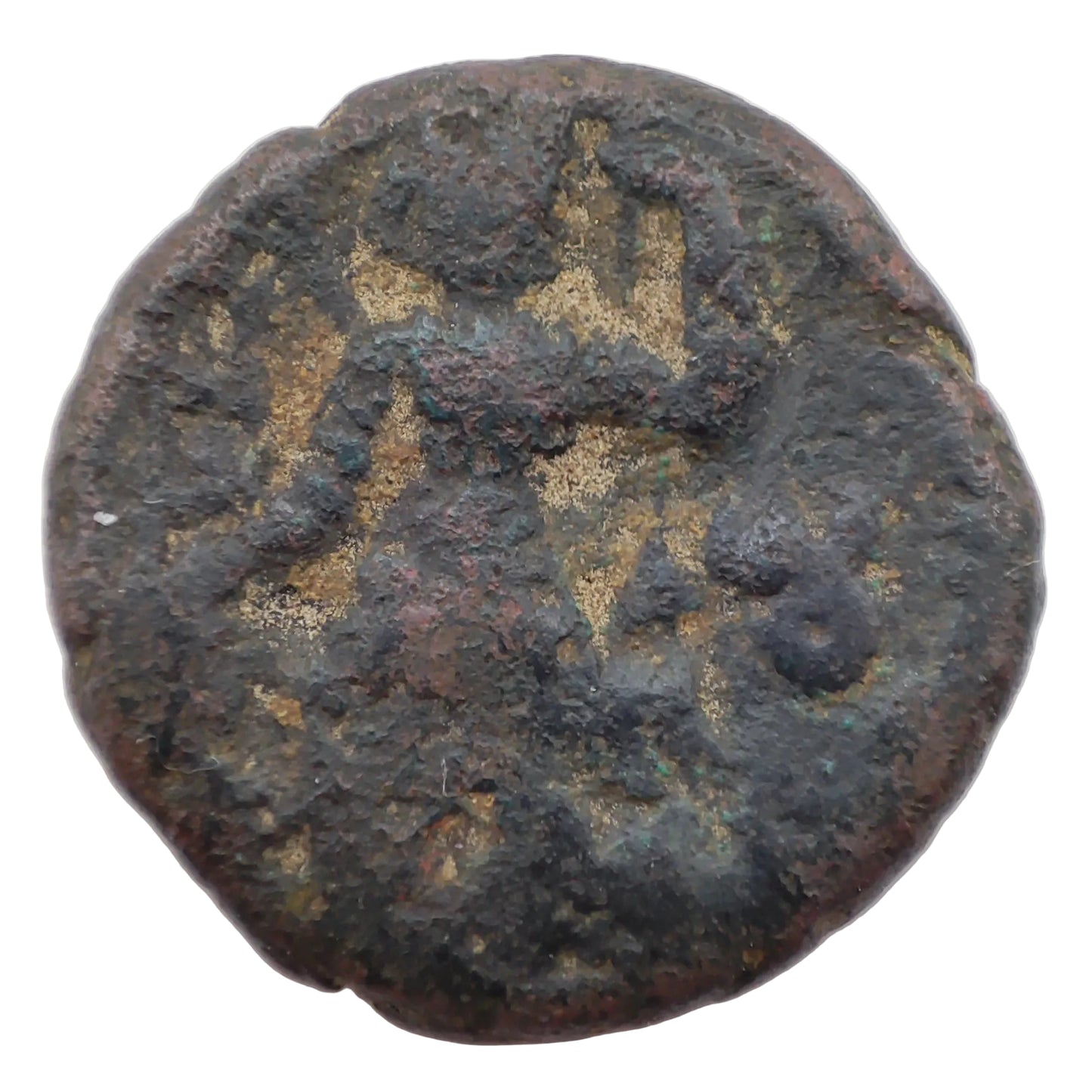 200-225CE Kushan Empire, Vasudeva I Copper Unit, Shiva + Bull