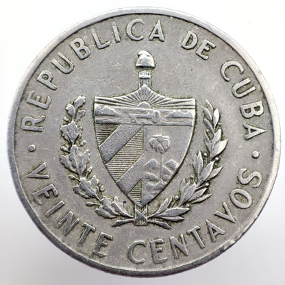 1962 Cuba 20 Centavos - José Martí
