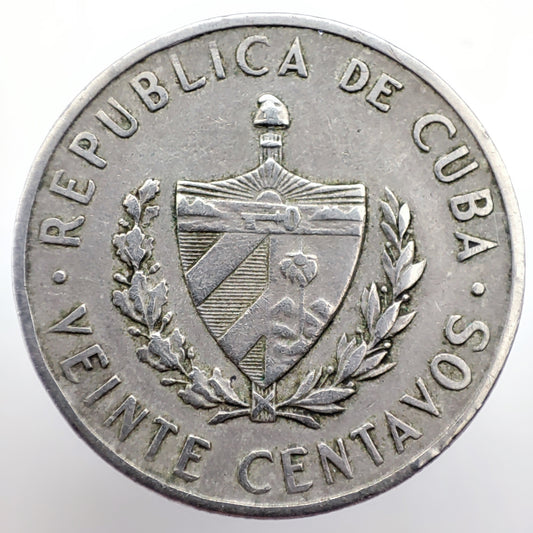 1962 Cuba 20 Centavos - José Martí