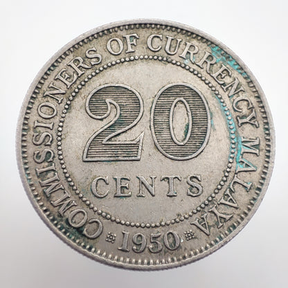 1950 Malaya (Malaysia) 20 Cents