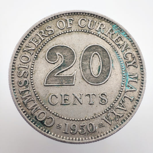 1950 Malaya (Malaysia) 20 Cents
