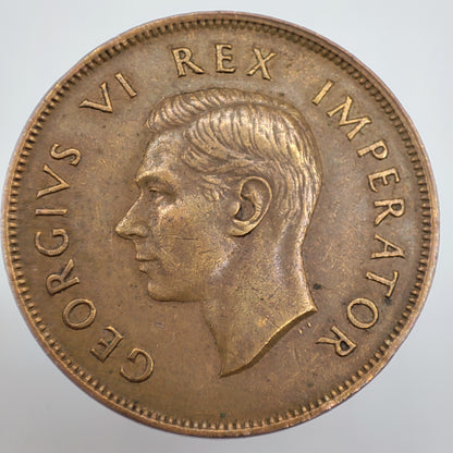 1937 South Africa One Penny, George VI
