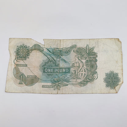 1970-1978 One Pound Note - Elizabeth II, Series C; portrait