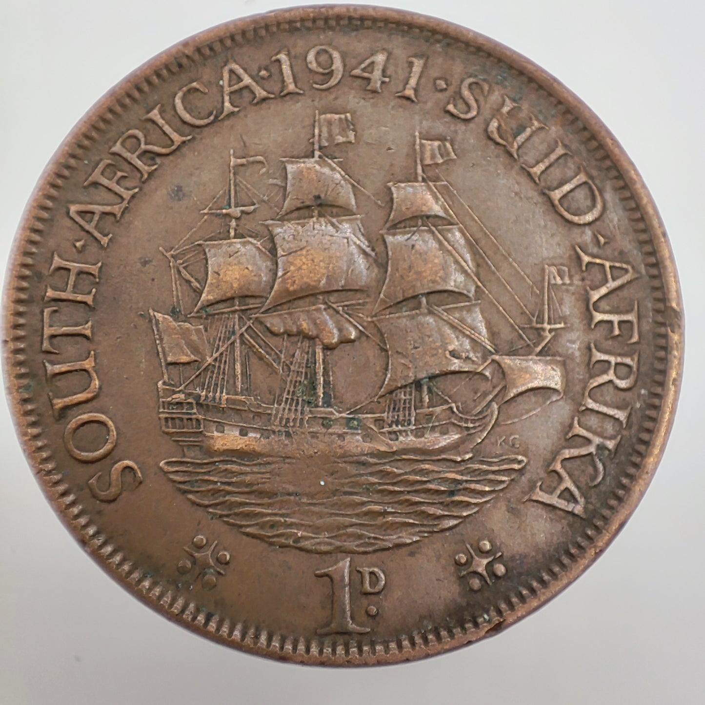 1941 South Africa One Penny, George VI