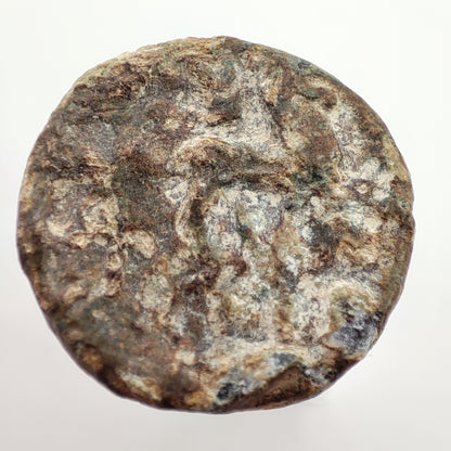 58-12BCE Indo-Scythian Lead Triple Unit, Rajuvula, Lion & Herakles