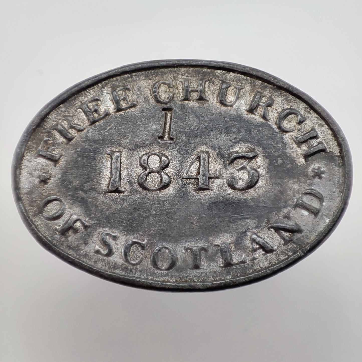 1843 Scottish Communion Token - Free Church of Scotland (Table 1)