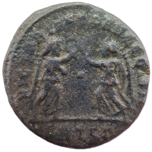 346-348CE Rome, Constantinus II Æ4, Thessalonika Mint